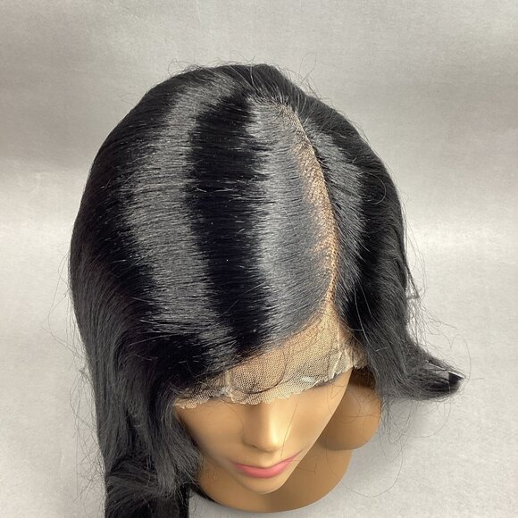SleekLay Nolani Long Straight #1 Jet Black Synthetic Lace Wig - Picture 3 of 9